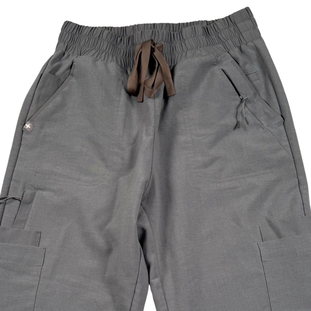 FIGS Charlotte 21 Pocket Scrub Pants Women Small Gray Jogger Technical W21SW2042